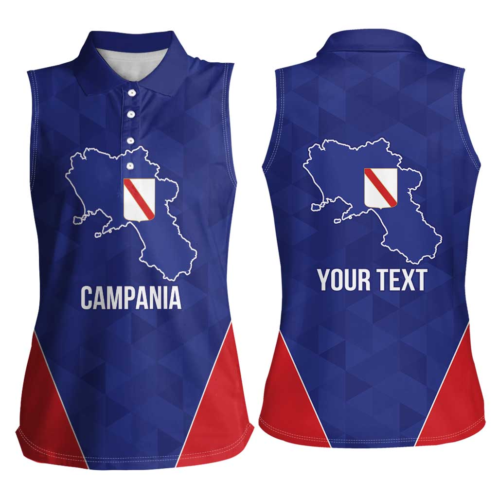 Personalized Italy Campania Women Sleeveless Polo Shirt Inspiration Flags Style