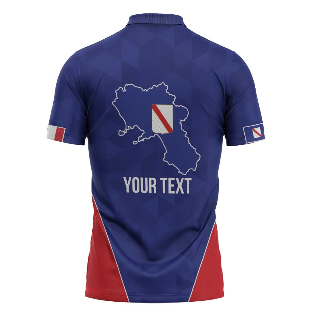 Personalized Italy Campania Zipper Polo Shirt Inspiration Flags Style - Wonder Print Shop