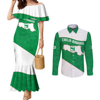 Personalized Italy Emilia-Romagna Couples Matching Mermaid Dress and Long Sleeve Button Shirt Inspiration Flags Style