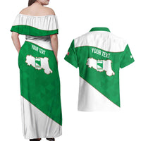 Personalized Italy Emilia-Romagna Couples Matching Off Shoulder Maxi Dress and Hawaiian Shirt Inspiration Flags Style