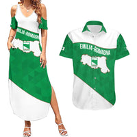 Personalized Italy Emilia-Romagna Couples Matching Summer Maxi Dress and Hawaiian Shirt Inspiration Flags Style