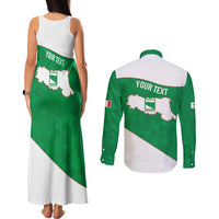 Personalized Italy Emilia-Romagna Couples Matching Tank Maxi Dress and Long Sleeve Button Shirt Inspiration Flags Style