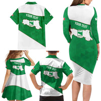 Personalized Italy Emilia-Romagna Family Matching Long Sleeve Bodycon Dress and Hawaiian Shirt Inspiration Flags Style
