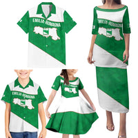 Personalized Italy Emilia-Romagna Family Matching Puletasi and Hawaiian Shirt Inspiration Flags Style