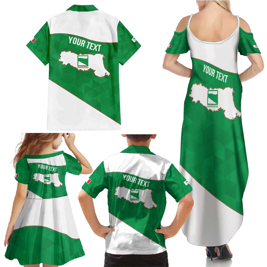 Personalized Italy Emilia-Romagna Family Matching Summer Maxi Dress and Hawaiian Shirt Inspiration Flags Style