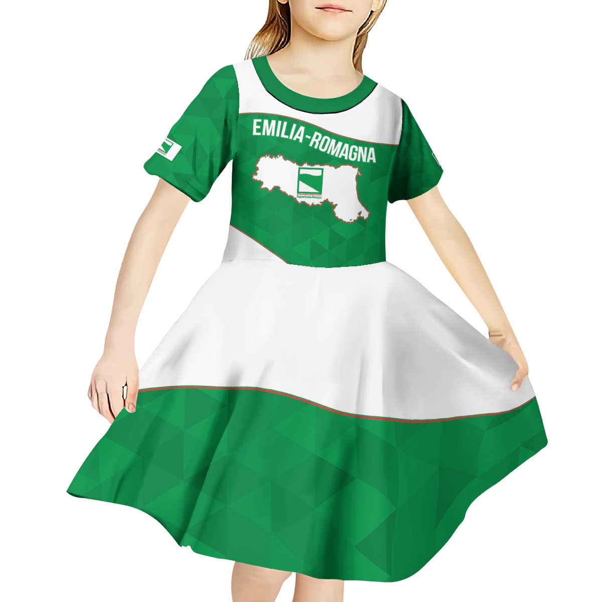 Personalized Italy Emilia-Romagna Kid Short Sleeve Dress Inspiration Flags Style