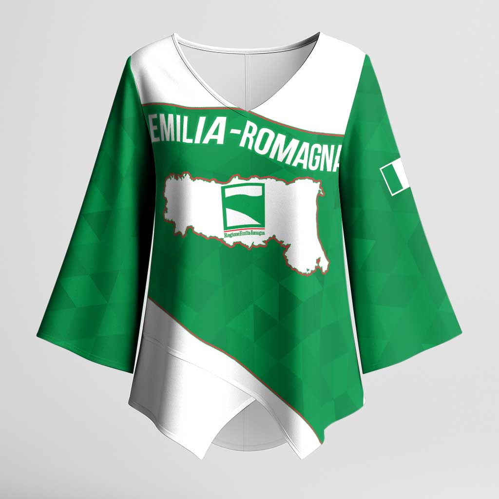 Personalized Italy Emilia-Romagna Kimono Sleeve Blouse Inspiration Flags Style - Wonder Print Shop