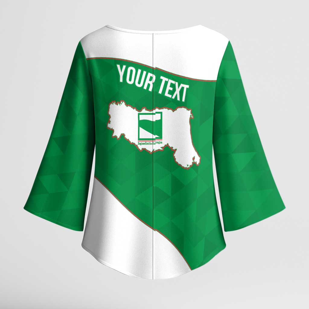 Personalized Italy Emilia-Romagna Kimono Sleeve Blouse Inspiration Flags Style - Wonder Print Shop