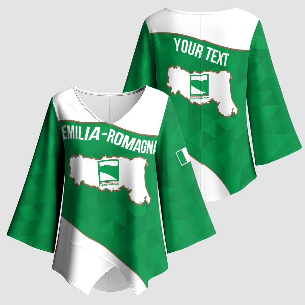 Personalized Italy Emilia-Romagna Kimono Sleeve Blouse Inspiration Flags Style - Wonder Print Shop