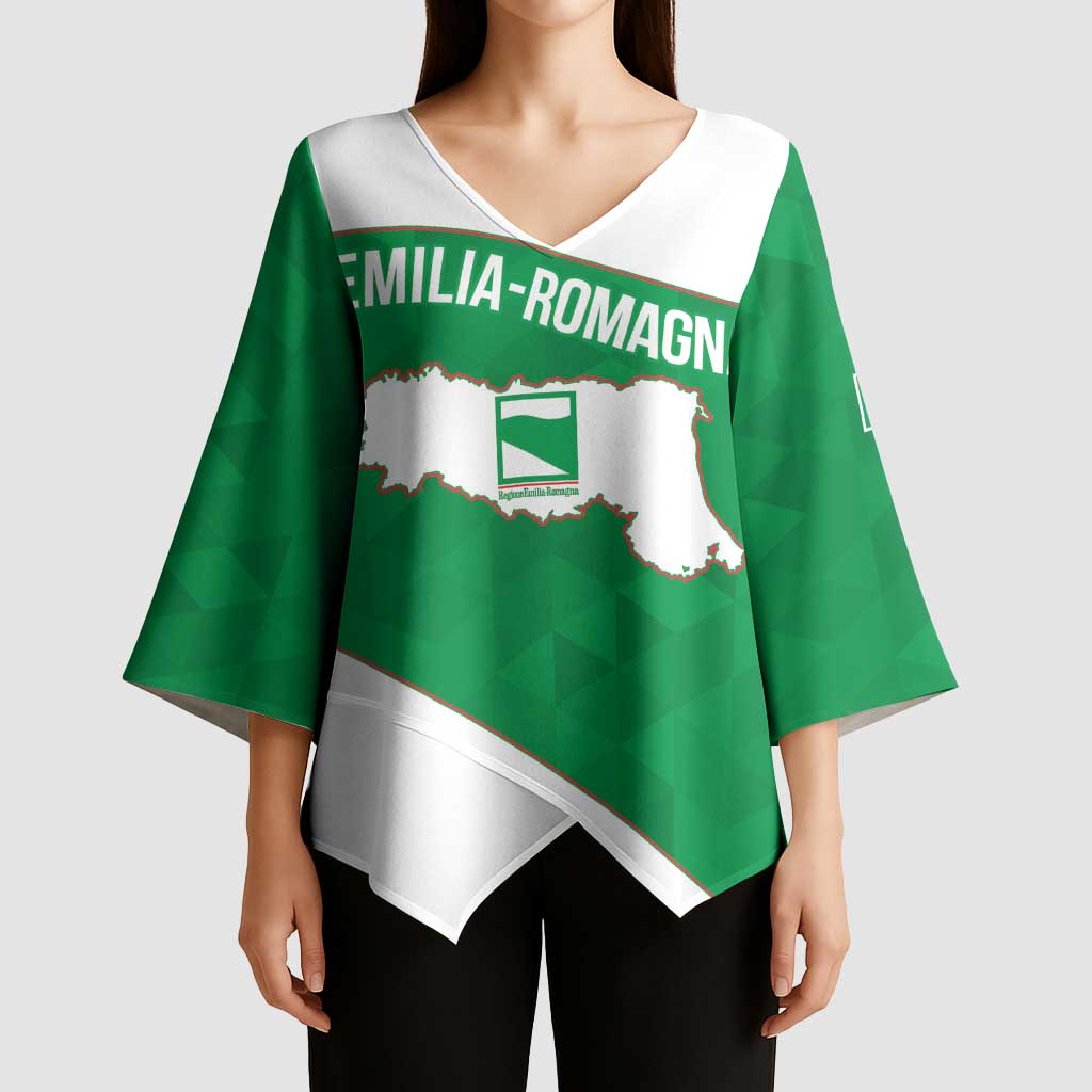 Personalized Italy Emilia-Romagna Kimono Sleeve Blouse Inspiration Flags Style - Wonder Print Shop