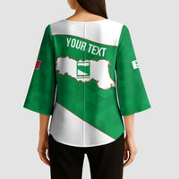 Personalized Italy Emilia-Romagna Kimono Sleeve Blouse Inspiration Flags Style - Wonder Print Shop
