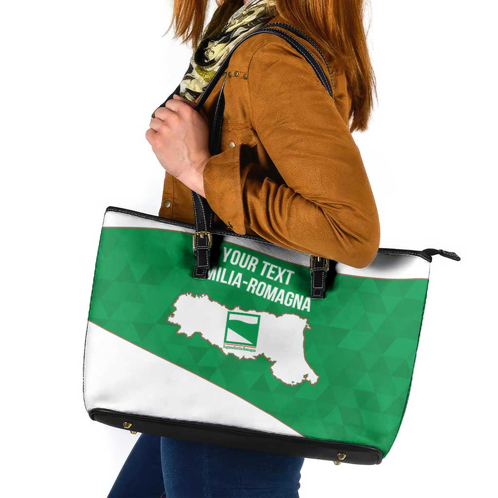 Personalized Italy Emilia-Romagna Leather Tote Bag Inspiration Flags Style