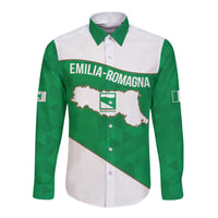 Personalized Italy Emilia-Romagna Long Sleeve Button Shirt Inspiration Flags Style