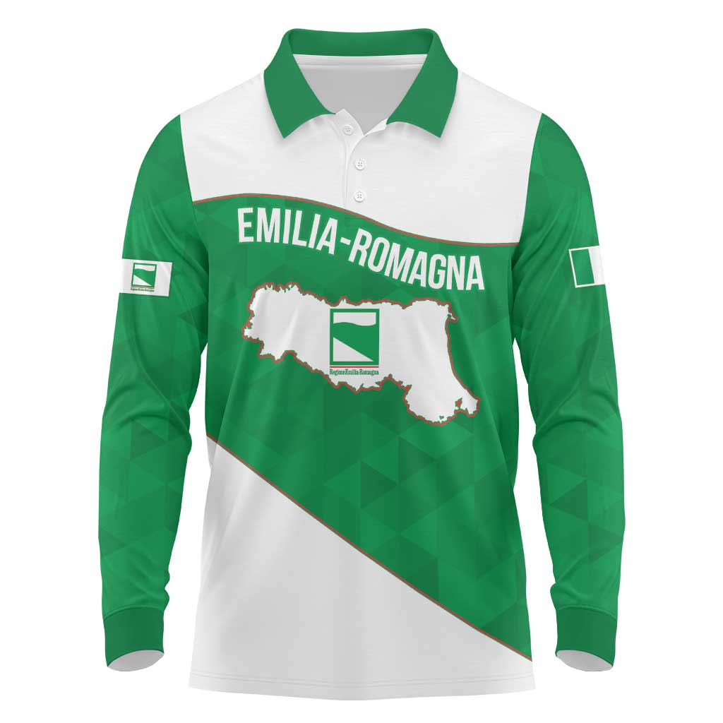 Personalized Italy Emilia-Romagna Long Sleeve Polo Shirt Inspiration Flags Style