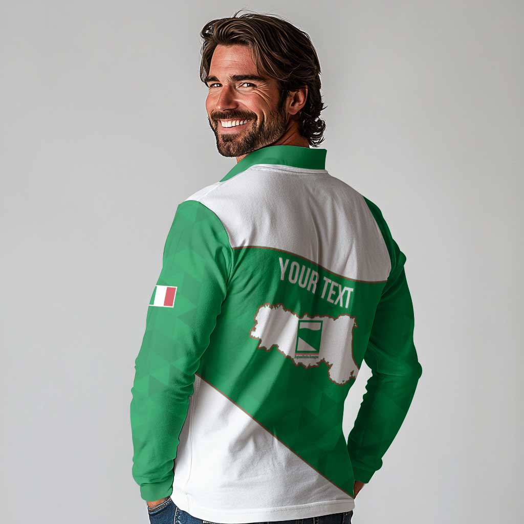 Personalized Italy Emilia-Romagna Long Sleeve Polo Shirt Inspiration Flags Style