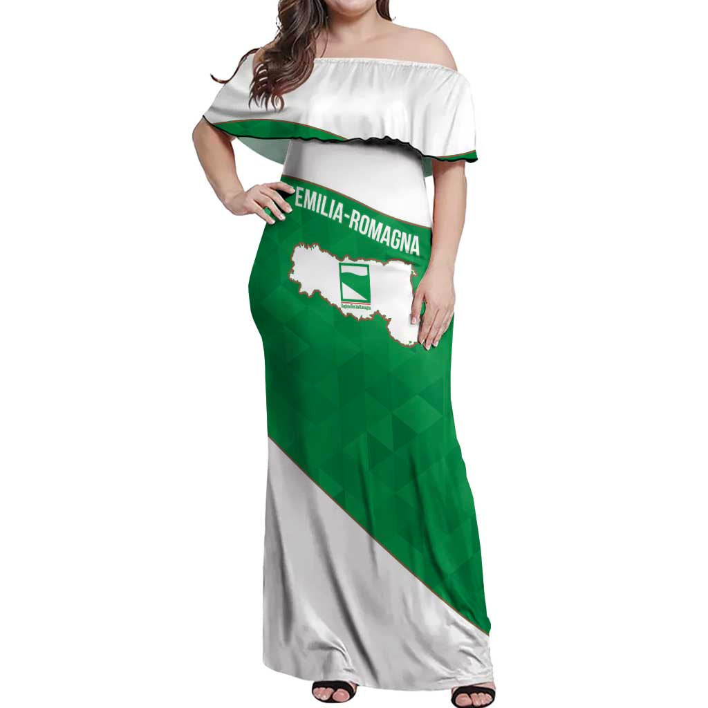 Personalized Italy Emilia-Romagna Off Shoulder Maxi Dress Inspiration Flags Style