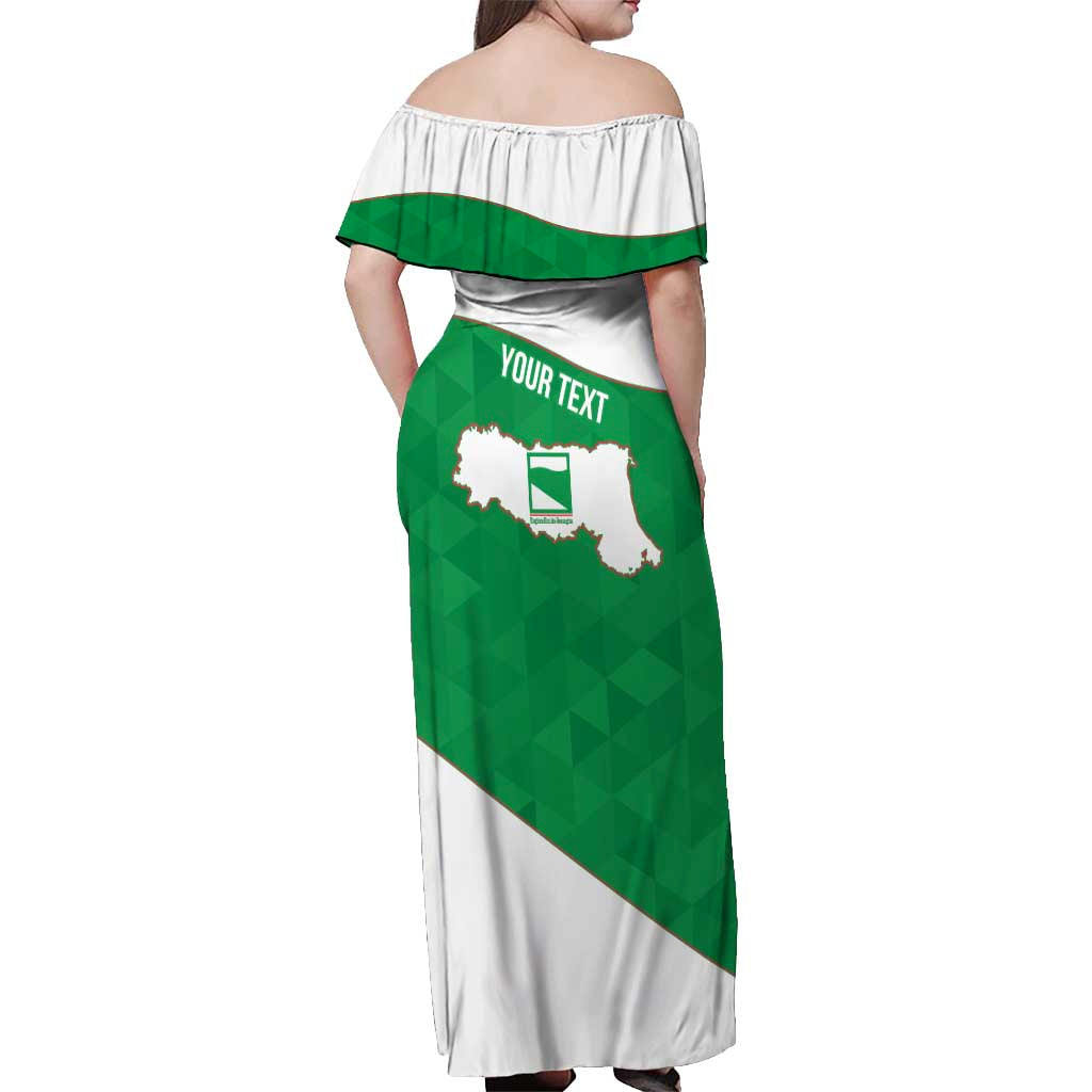 Personalized Italy Emilia-Romagna Off Shoulder Maxi Dress Inspiration Flags Style