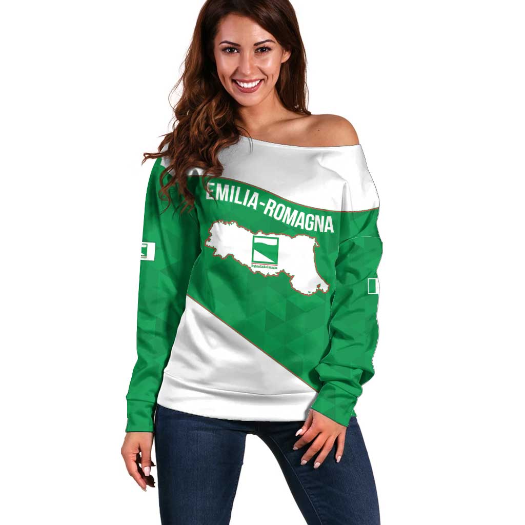 Personalized Italy Emilia-Romagna Off Shoulder Sweater Inspiration Flags Style