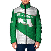 Personalized Italy Emilia-Romagna Padded Jacket Inspiration Flags Style - Wonder Print Shop
