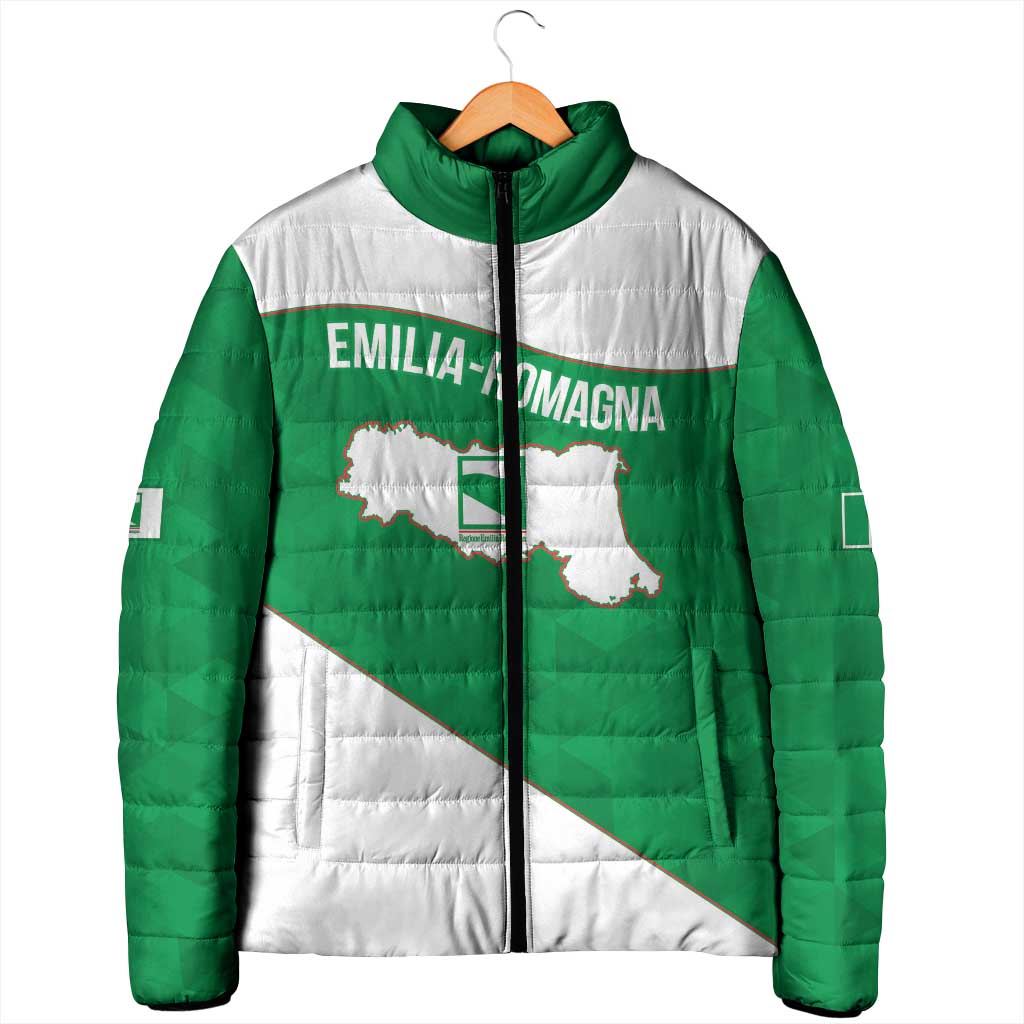 Personalized Italy Emilia-Romagna Padded Jacket Inspiration Flags Style - Wonder Print Shop