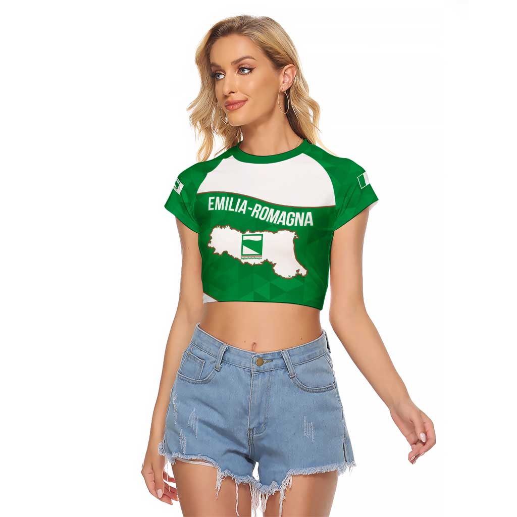 Personalized Italy Emilia-Romagna Raglan Cropped T Shirt Inspiration Flags Style