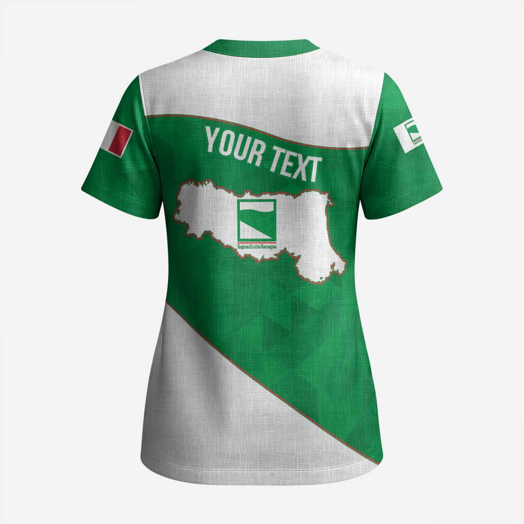 Personalized Italy Emilia-Romagna Scrub Top Inspiration Flags Style - Wonder Print Shop