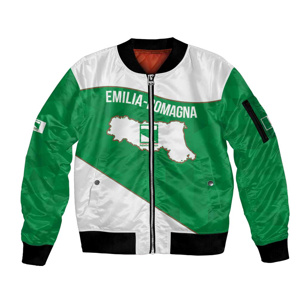 Personalized Italy Emilia-Romagna Sleeve Zip Bomber Jacket Inspiration Flags Style