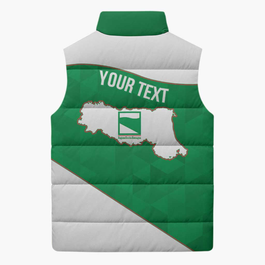 Personalized Italy Emilia-Romagna Sleeveless Puffer Jacket Inspiration Flags Style - Wonder Print Shop