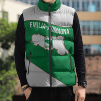 Personalized Italy Emilia-Romagna Sleeveless Puffer Jacket Inspiration Flags Style - Wonder Print Shop
