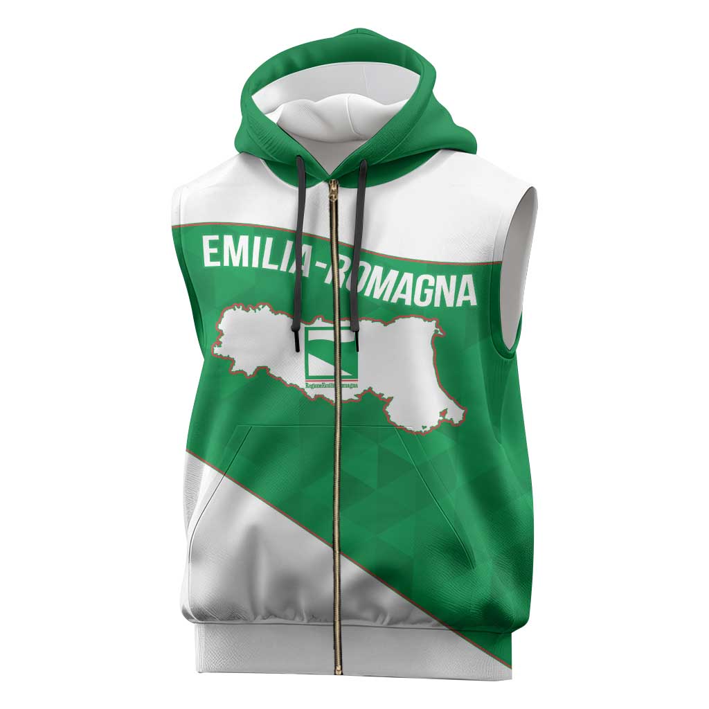 Personalized Italy Emilia-Romagna Sleeveless Zip Hoodie Inspiration Flags Style - Wonder Print Shop
