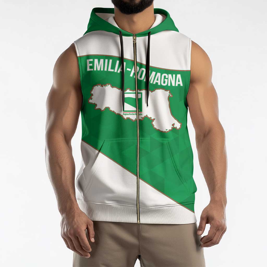 Personalized Italy Emilia-Romagna Sleeveless Zip Hoodie Inspiration Flags Style - Wonder Print Shop