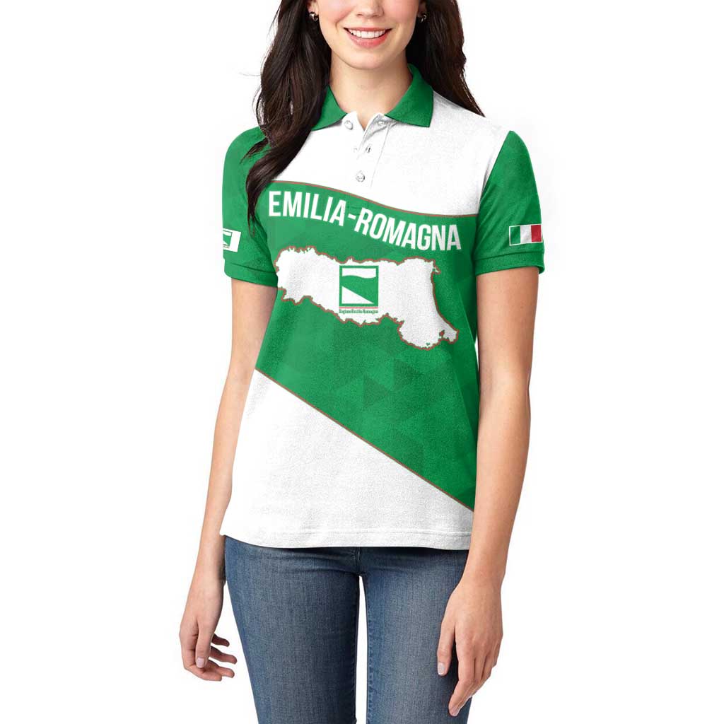 Personalized Italy Emilia-Romagna Women Polo Shirt Inspiration Flags Style
