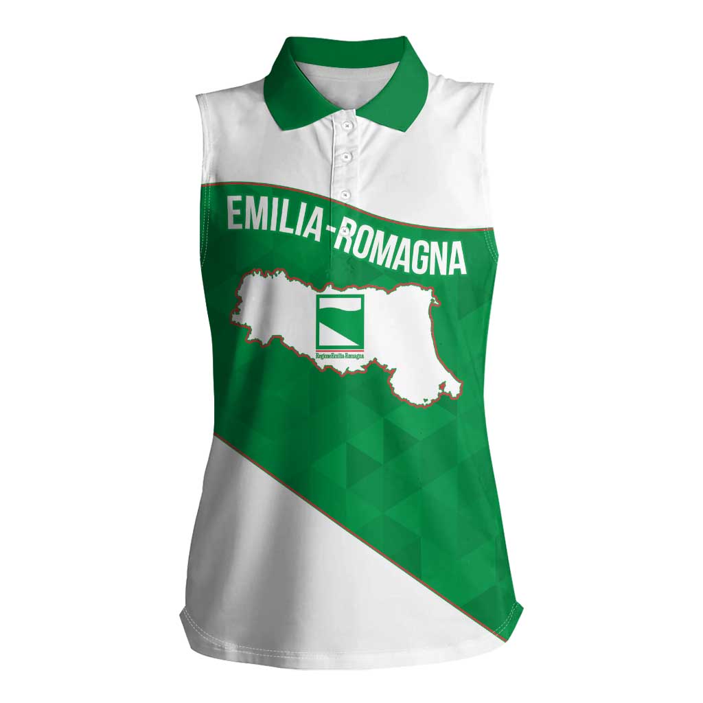Personalized Italy Emilia-Romagna Women Sleeveless Polo Shirt Inspiration Flags Style