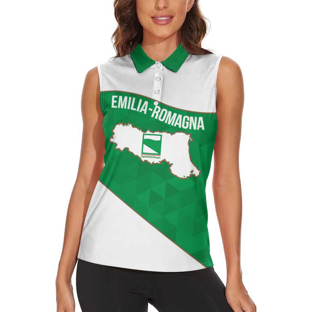 Personalized Italy Emilia-Romagna Women Sleeveless Polo Shirt Inspiration Flags Style