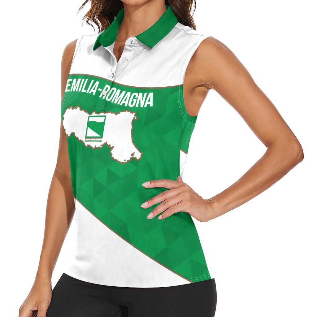 Personalized Italy Emilia-Romagna Women Sleeveless Polo Shirt Inspiration Flags Style