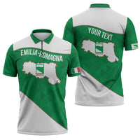 Personalized Italy Emilia-Romagna Zipper Polo Shirt Inspiration Flags Style - Wonder Print Shop