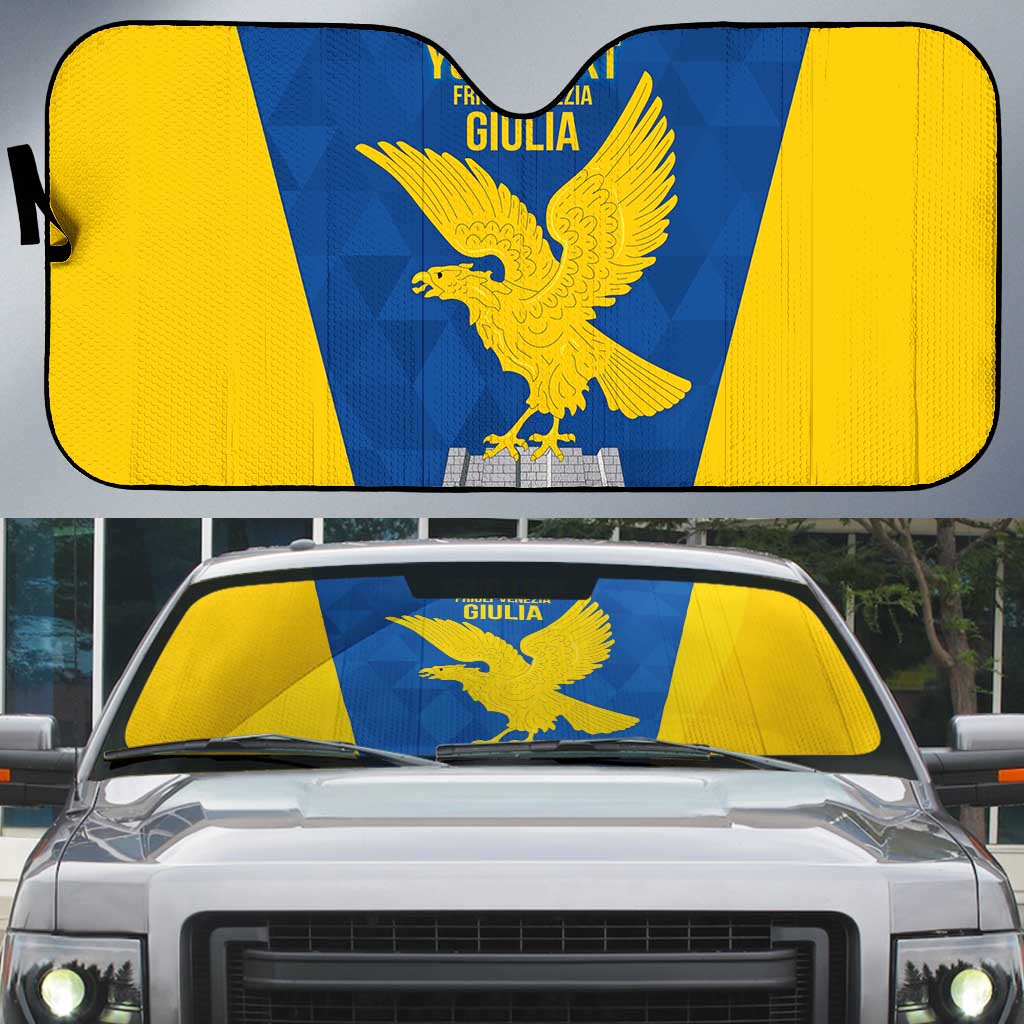 Personalized Italy Friuli-Venezia Giulia Auto Sun Shade Inspiration Flags Style - Wonder Print Shop