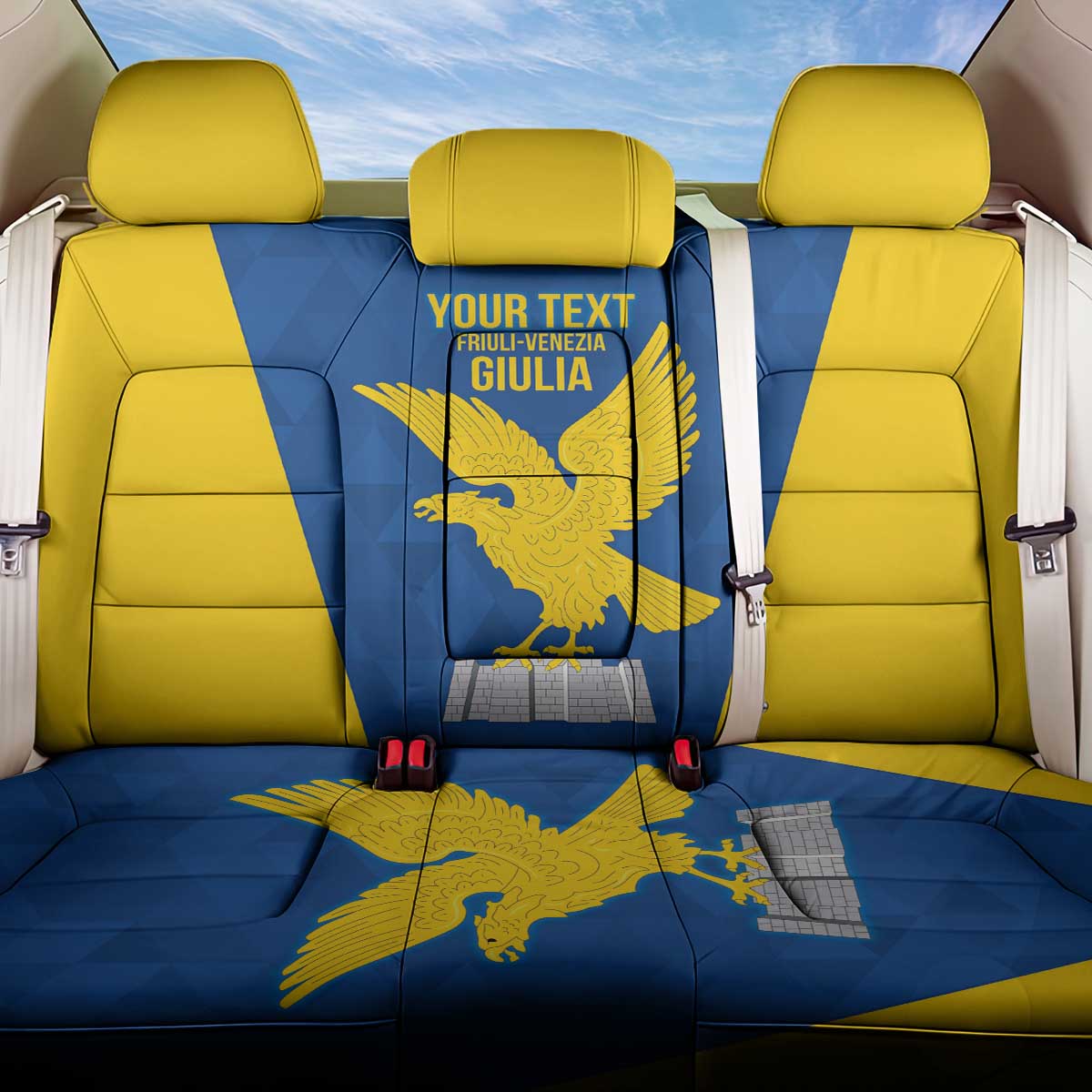 Personalized Italy Friuli-Venezia Giulia Back Car Seat Cover Inspiration Flags Style