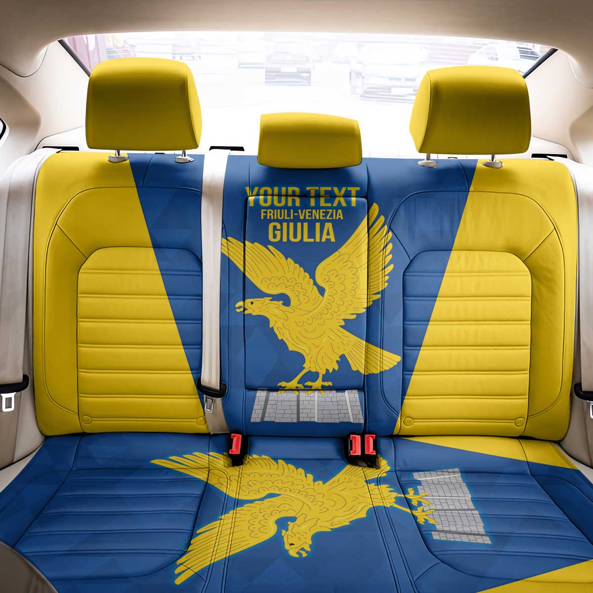 Personalized Italy Friuli-Venezia Giulia Back Car Seat Cover Inspiration Flags Style