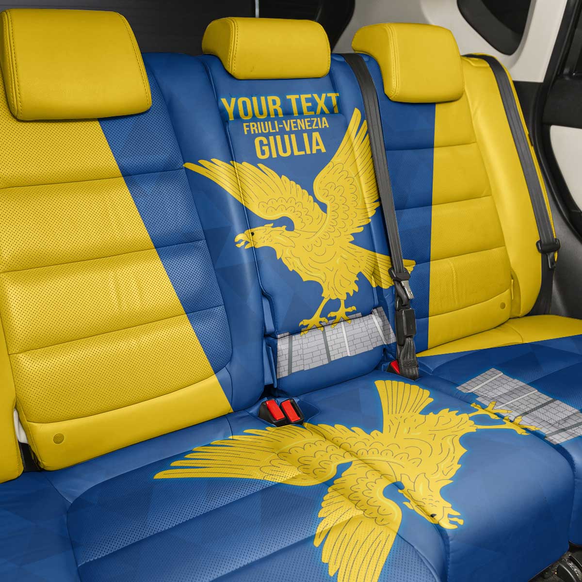 Personalized Italy Friuli-Venezia Giulia Back Car Seat Cover Inspiration Flags Style