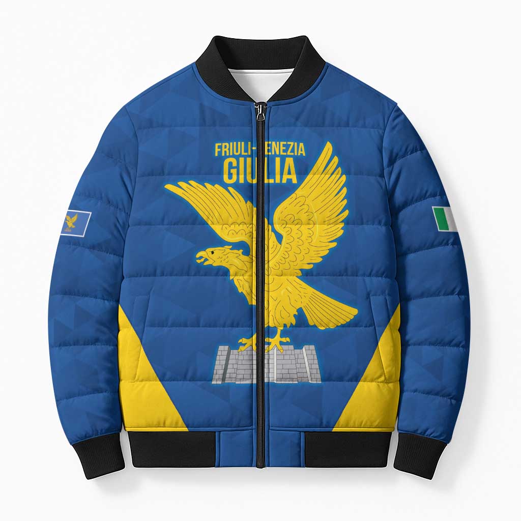 Personalized Italy Friuli-Venezia Giulia Bomber Puffer Jacket Inspiration Flags Style - Wonder Print Shop