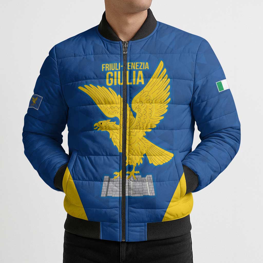 Personalized Italy Friuli-Venezia Giulia Bomber Puffer Jacket Inspiration Flags Style - Wonder Print Shop