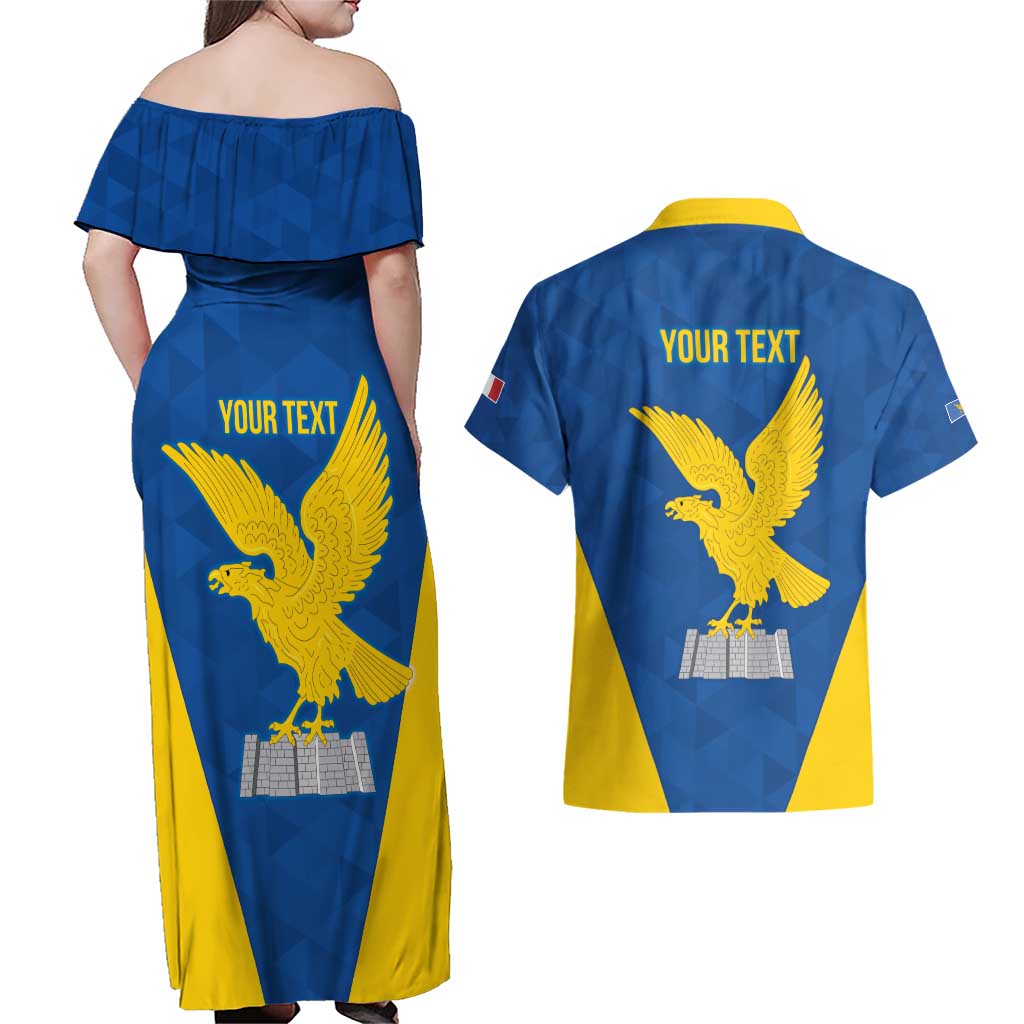 Personalized Italy Friuli-Venezia Giulia Couples Matching Off Shoulder Maxi Dress and Hawaiian Shirt Inspiration Flags Style