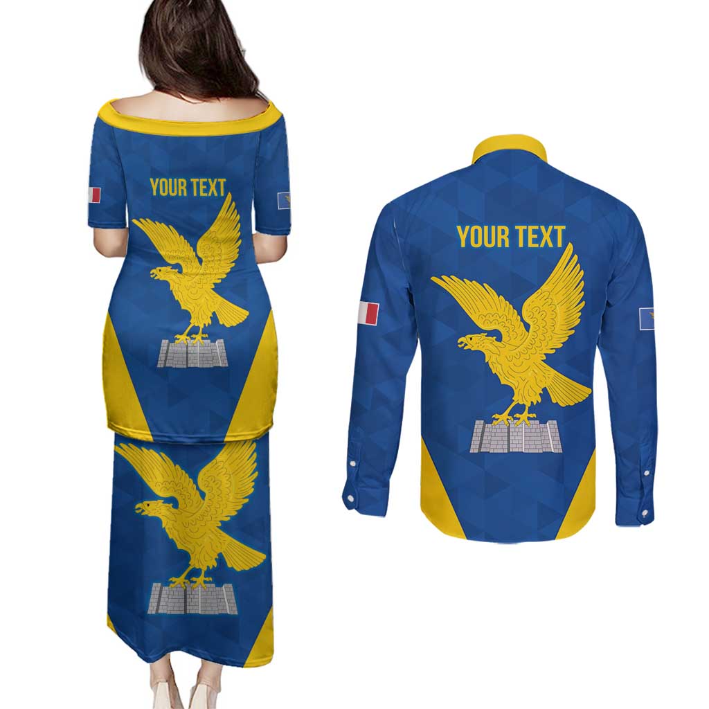 Personalized Italy Friuli-Venezia Giulia Couples Matching Puletasi and Long Sleeve Button Shirt Inspiration Flags Style