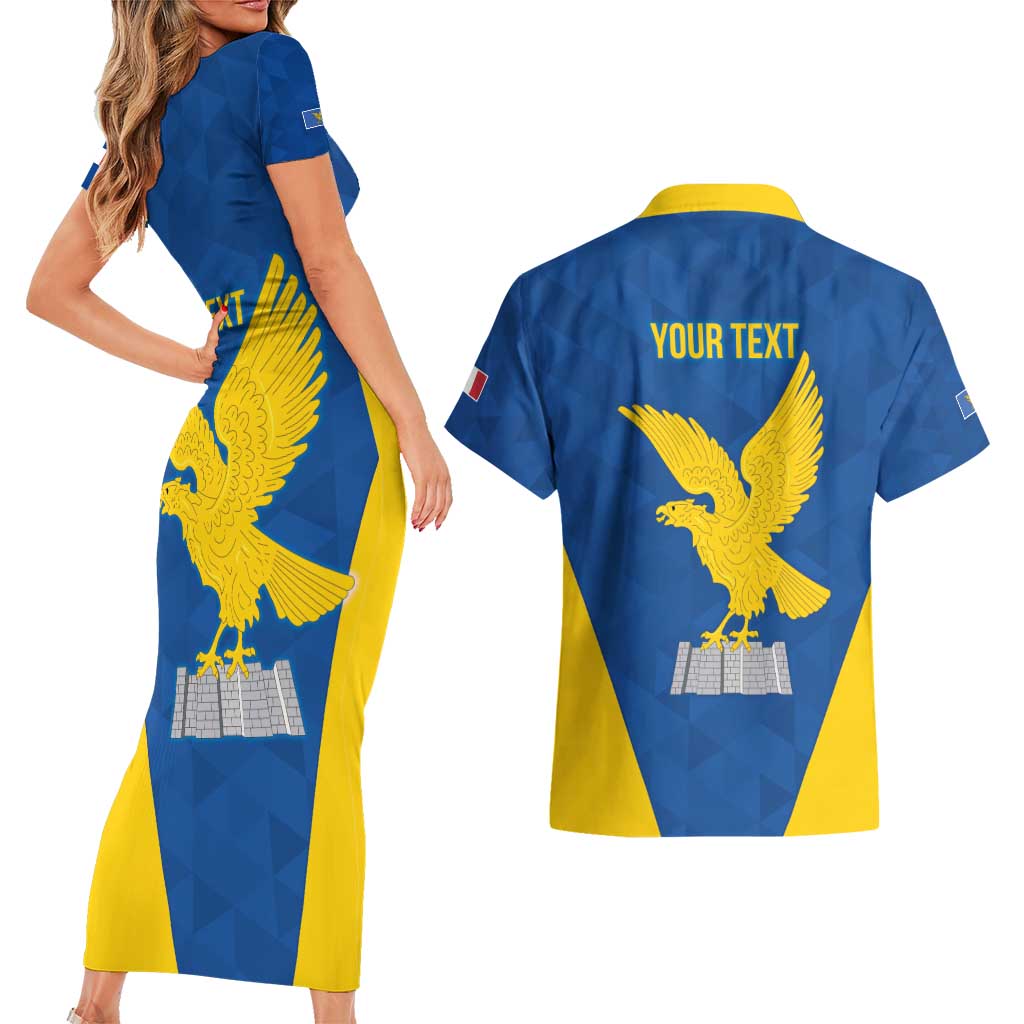 Personalized Italy Friuli-Venezia Giulia Couples Matching Short Sleeve Bodycon Dress and Hawaiian Shirt Inspiration Flags Style