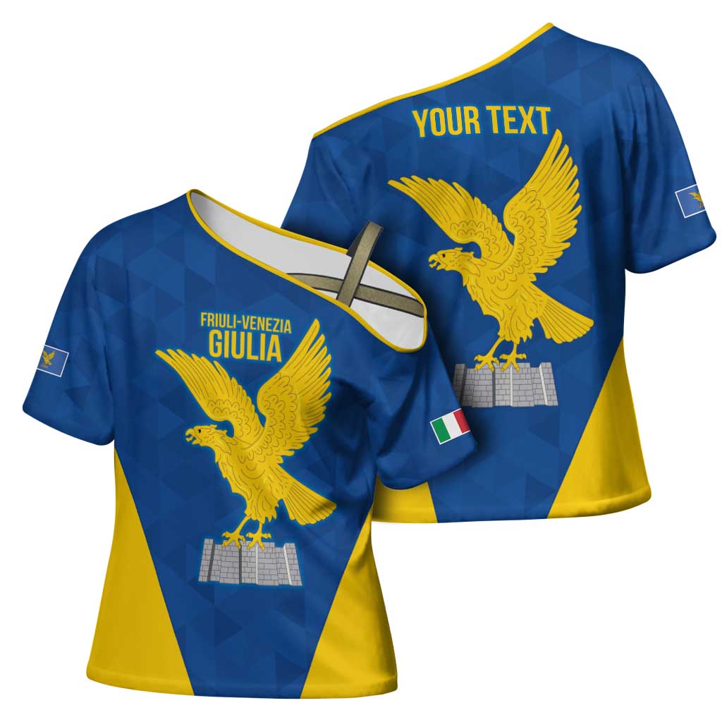 Personalized Italy Friuli-Venezia Giulia Cross Shoulder Shirt Inspiration Flags Style - Wonder Print Shop