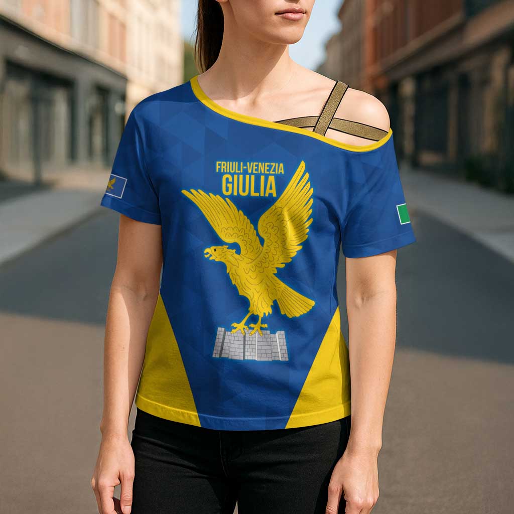 Personalized Italy Friuli-Venezia Giulia Cross Shoulder Shirt Inspiration Flags Style - Wonder Print Shop
