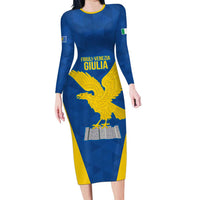 Personalized Italy Friuli-Venezia Giulia Family Matching Long Sleeve Bodycon Dress and Hawaiian Shirt Inspiration Flags Style