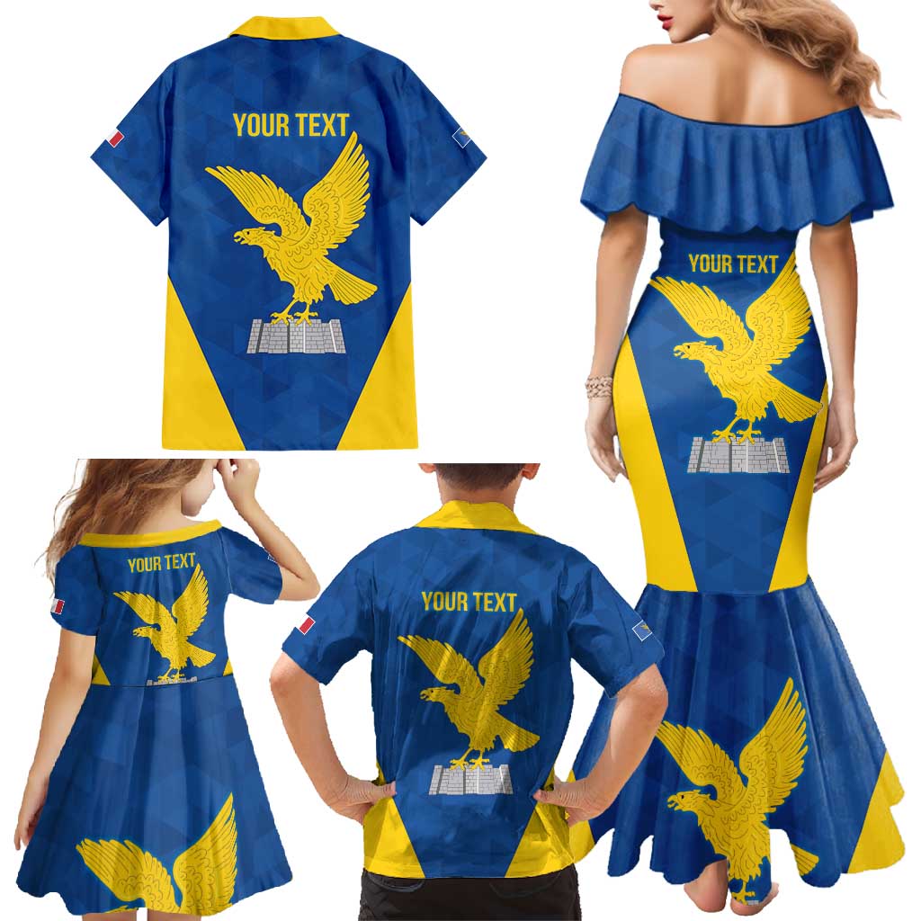 Personalized Italy Friuli-Venezia Giulia Family Matching Mermaid Dress and Hawaiian Shirt Inspiration Flags Style