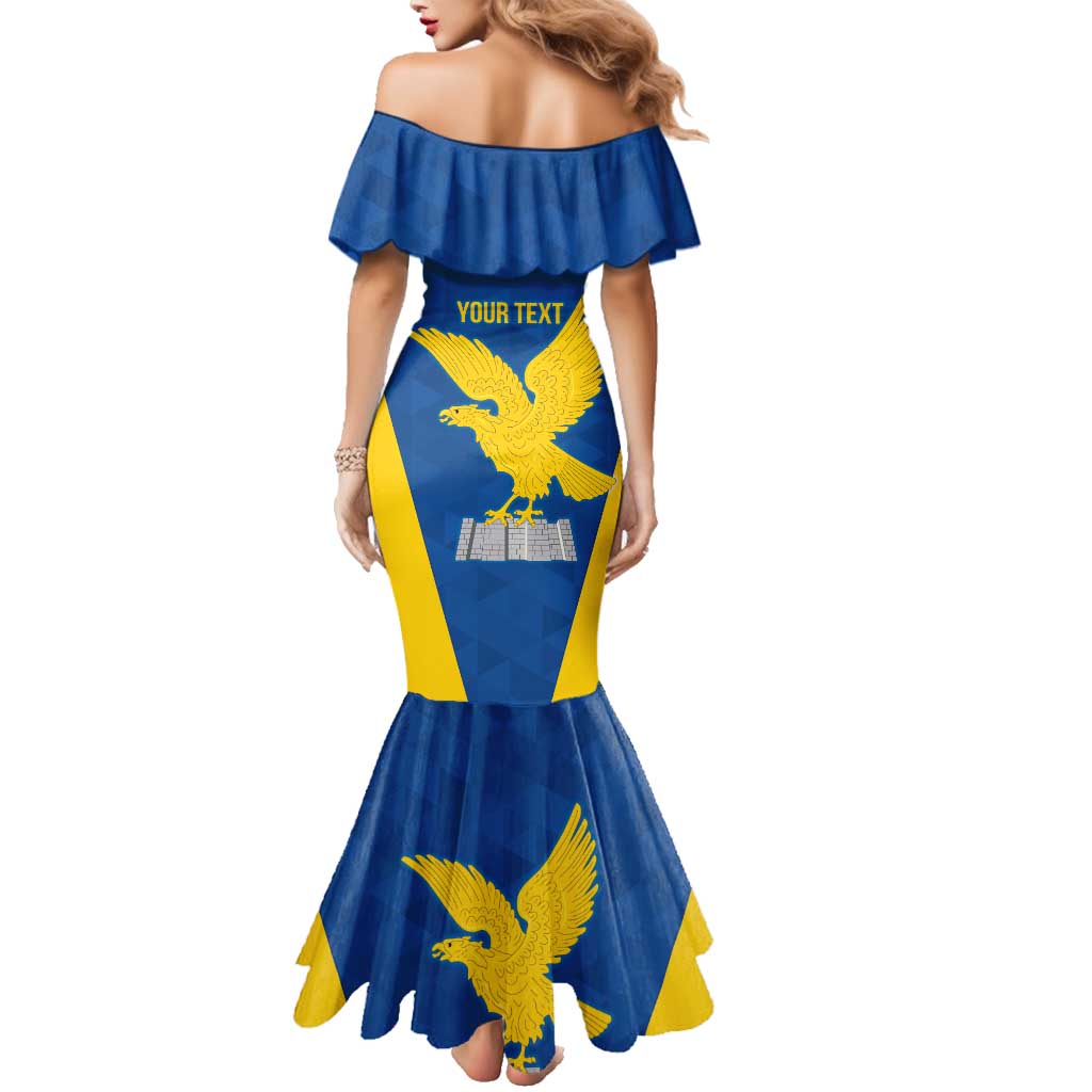 Personalized Italy Friuli-Venezia Giulia Family Matching Mermaid Dress and Hawaiian Shirt Inspiration Flags Style